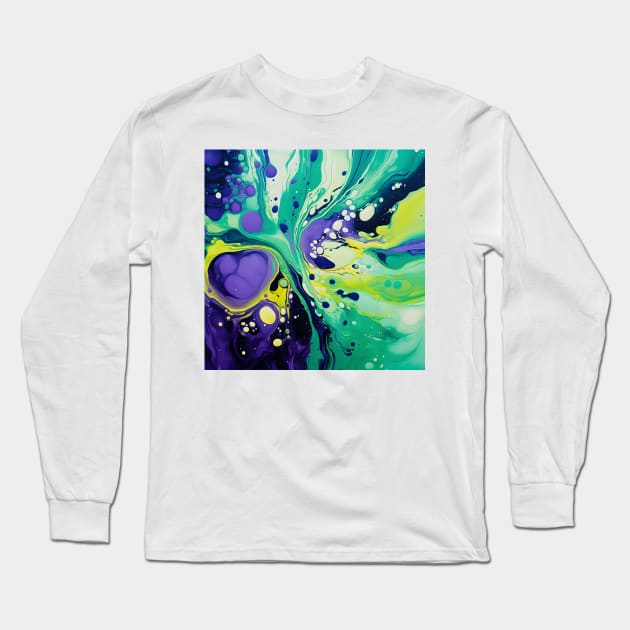 Vibrant Euphoria: A Symphony of Abstract Colors Long Sleeve T-Shirt by AbstractGuy